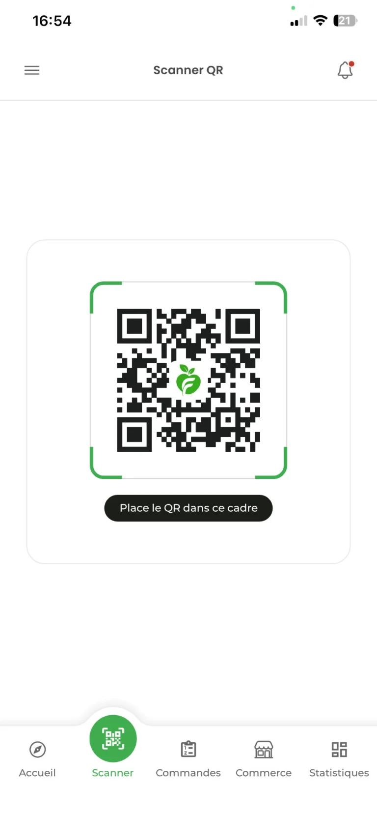 Capture de l’application Fraicho côté commerçant