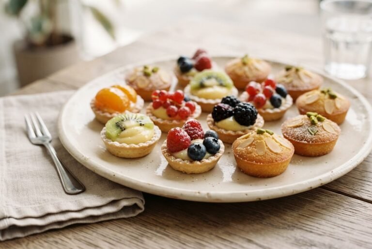 Assiette de tartelettes aux fruits